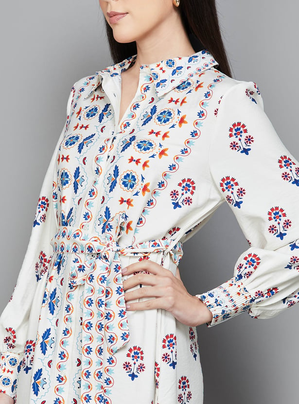 VERO MODA Floral Print Shirt Dress