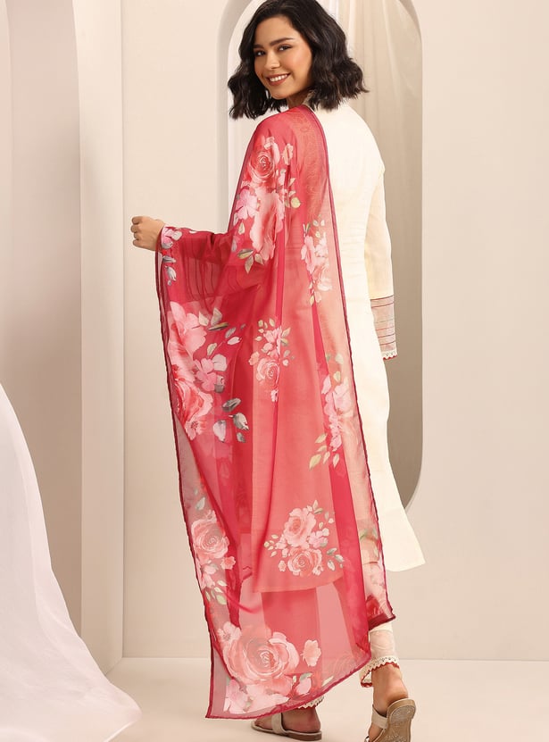 LIBAS Embroidered Straight Kurta Set