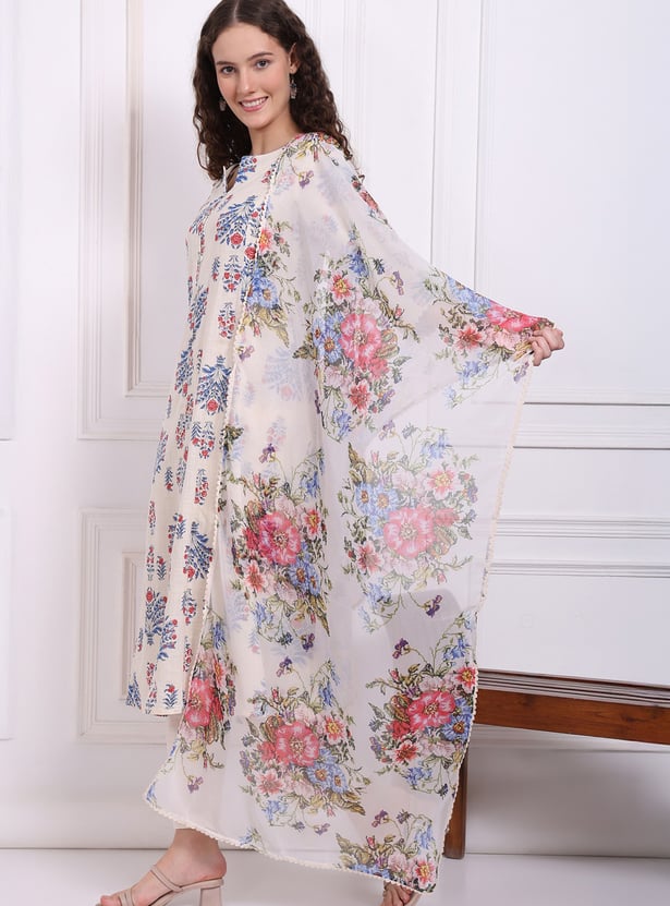 W Floral Printed Dupatta