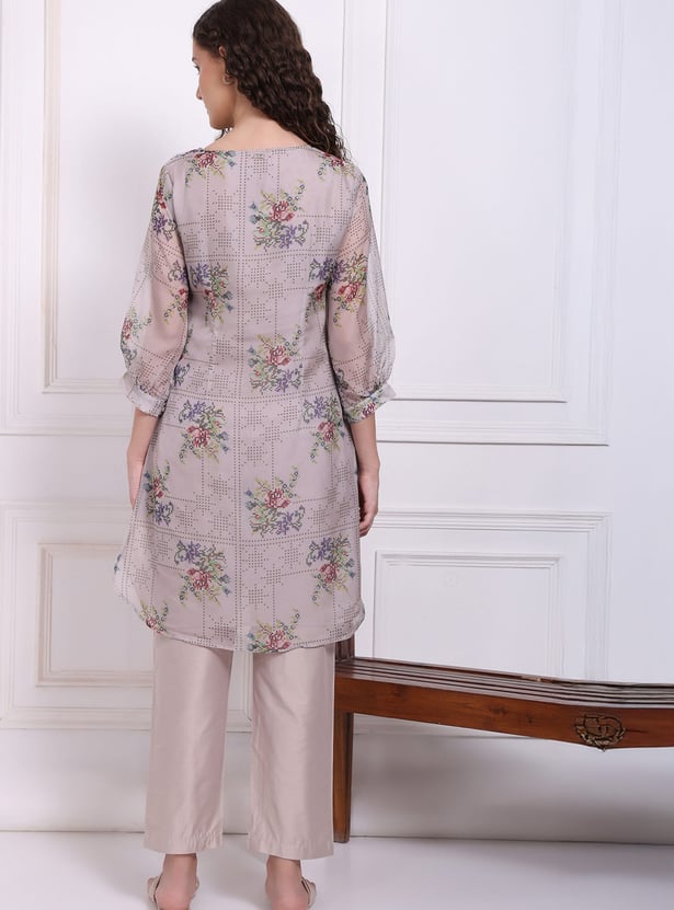 W Floral Print Straight Kurta Set