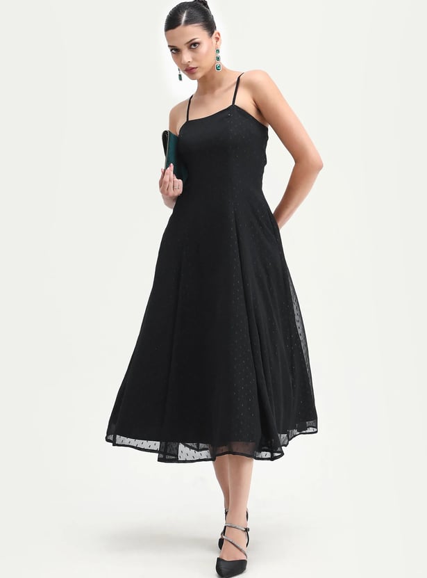 RAREISM Dobby Woven A-line Dress