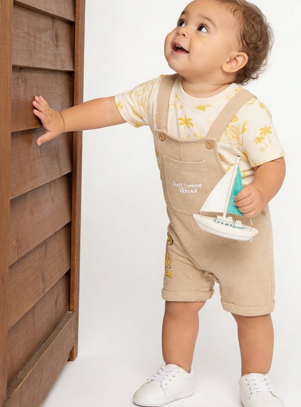 JUNIORS Boys Simba Dungarees with T-shirt