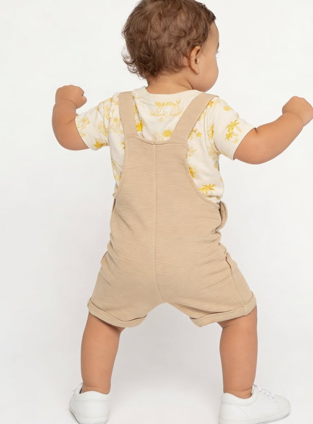 JUNIORS Boys Simba Dungarees with T-shirt
