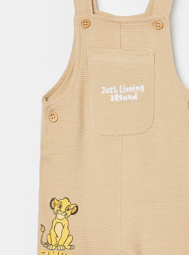 JUNIORS Boys Simba Dungarees with T-shirt