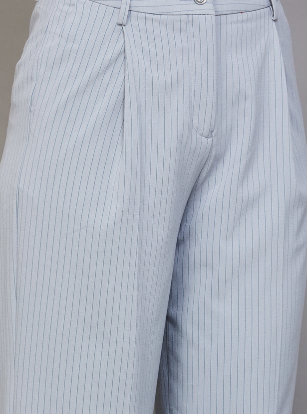 VAN HEUSEN Striped Wide Leg Trousers