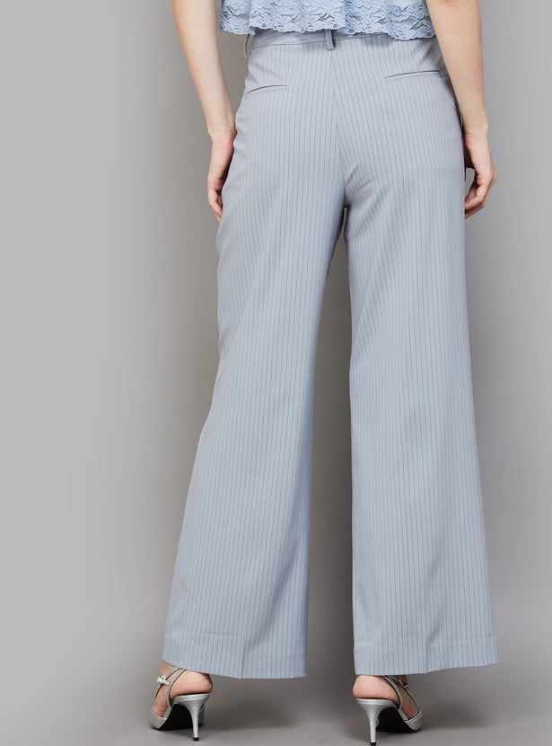VAN HEUSEN Striped Wide Leg Trousers