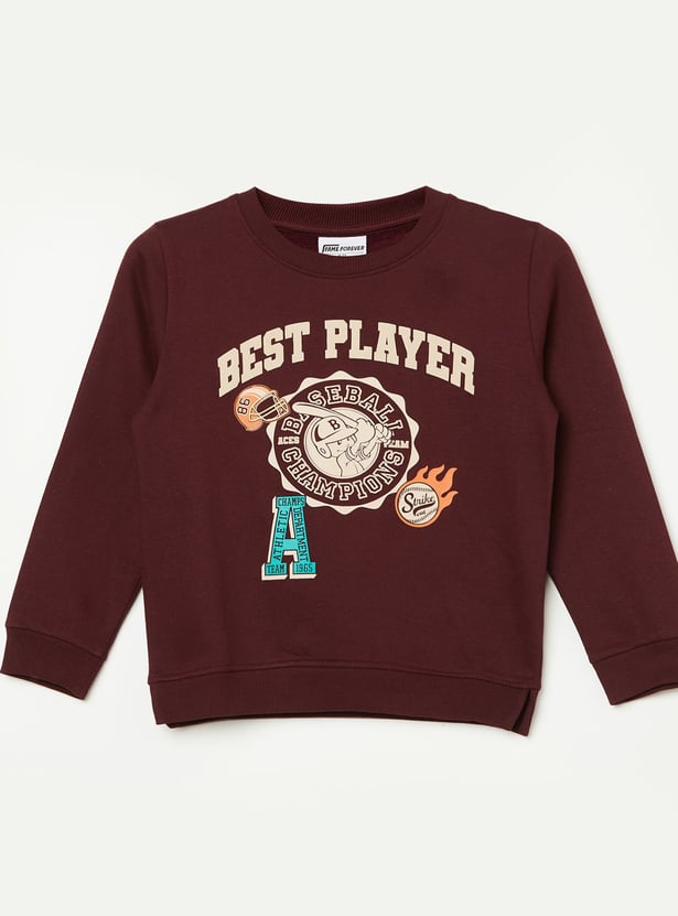 FAME FOREVER Boys Graphic Print Sweatshirt