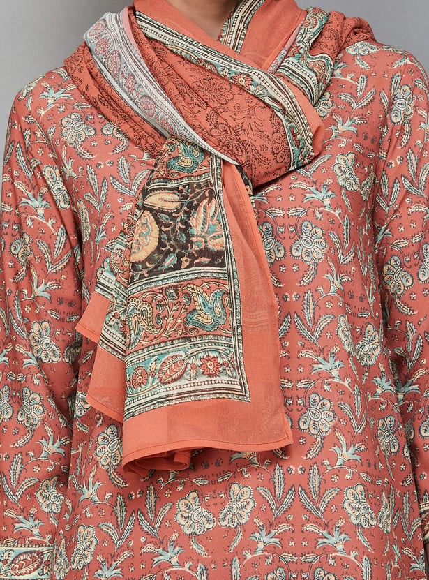 BIBA Floral Print Straight Kurta Set
