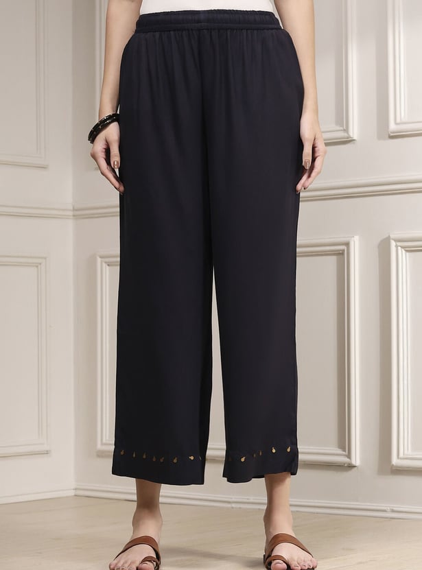 BIBA Embroidered Palazzos