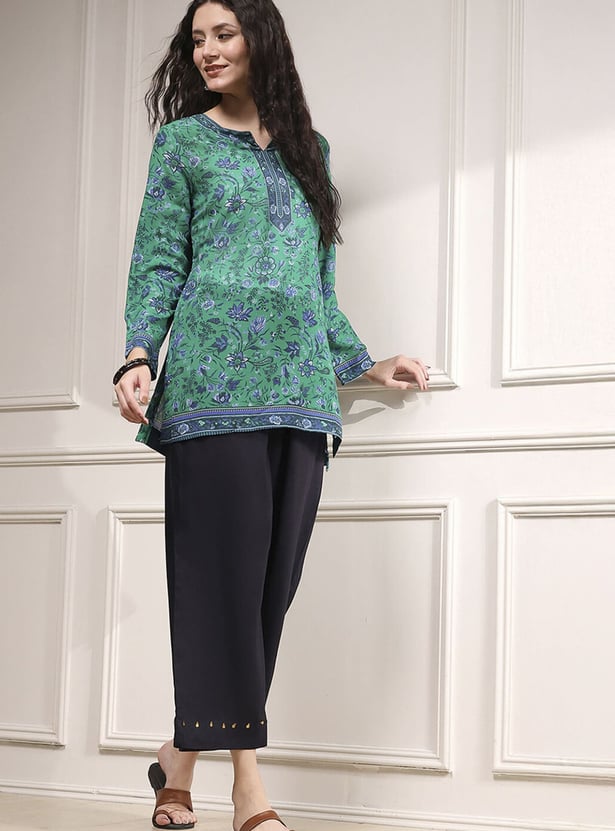 BIBA Embroidered Palazzos