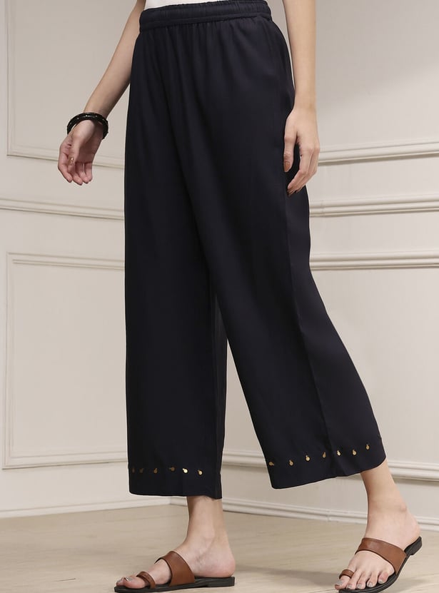BIBA Embroidered Palazzos