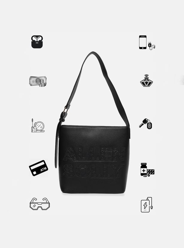 ALLEN SOLLY Embroidered Handheld Bag