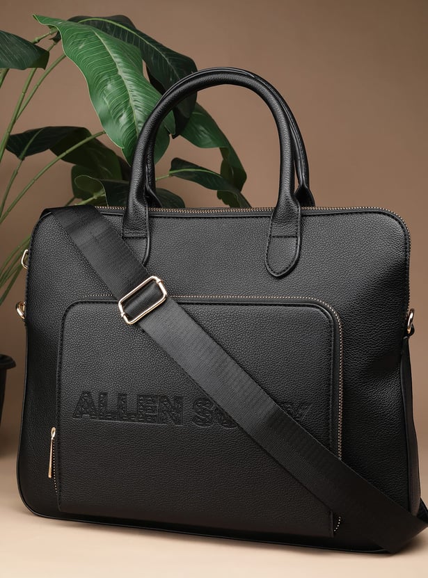 ALLEN SOLLY Embroidered Laptop Bag