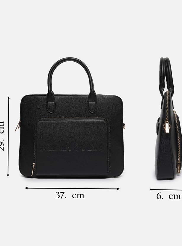 ALLEN SOLLY Embroidered Laptop Bag