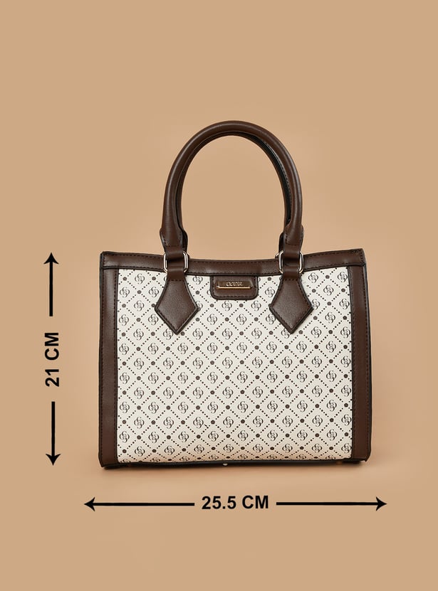 CODE Monogram Print Handheld Bag