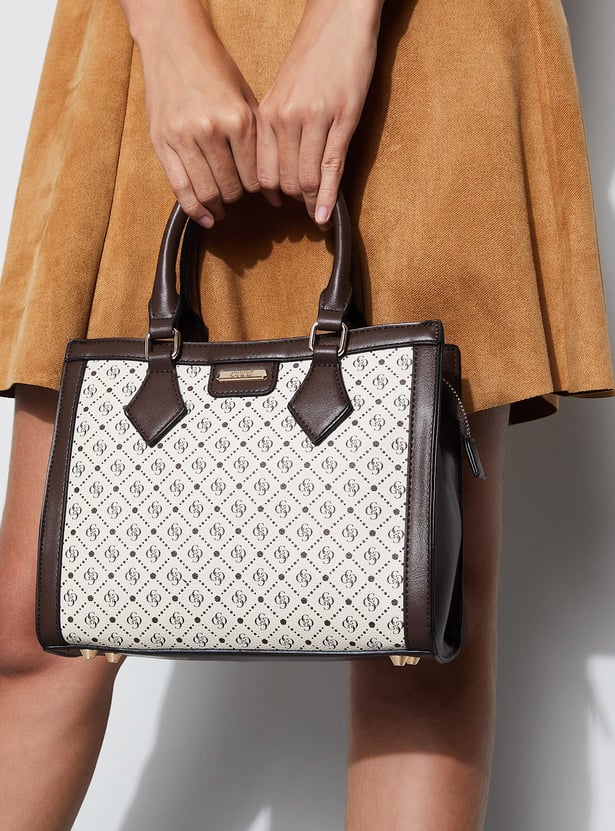 CODE Monogram Print Handheld Bag