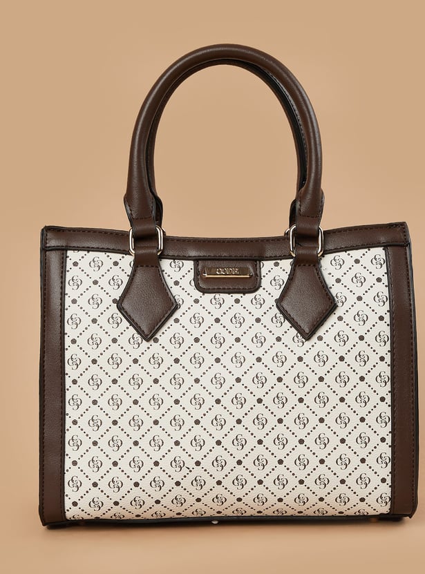 CODE Monogram Print Handheld Bag