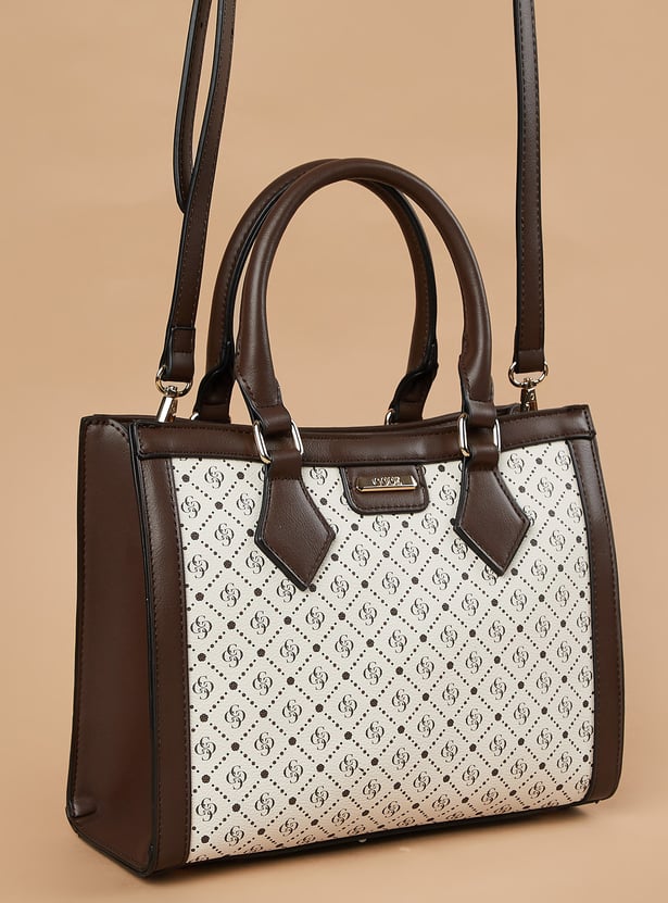 CODE Monogram Print Handheld Bag