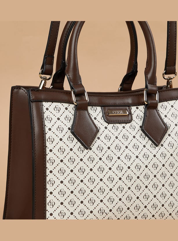 CODE Monogram Print Handheld Bag