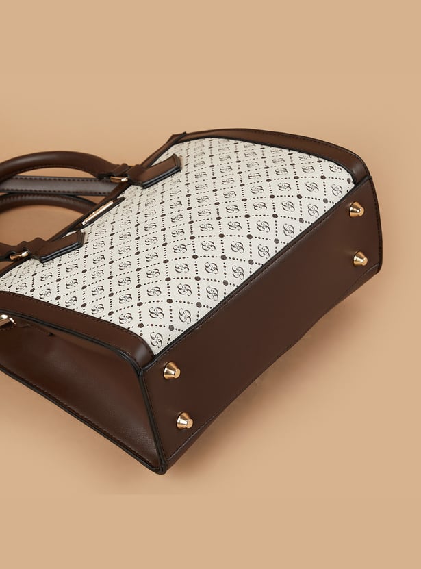 CODE Monogram Print Handheld Bag