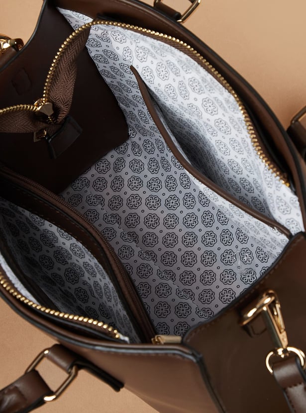 CODE Monogram Print Handheld Bag