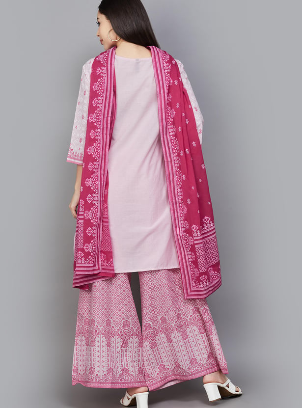 JUNIPER Printed Straight Kurta Set