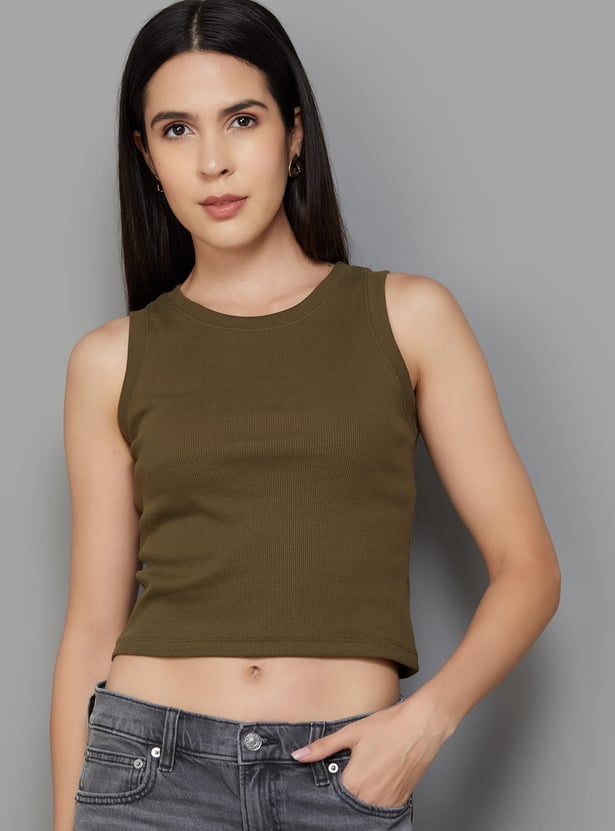 AND Ribbed Crop Top