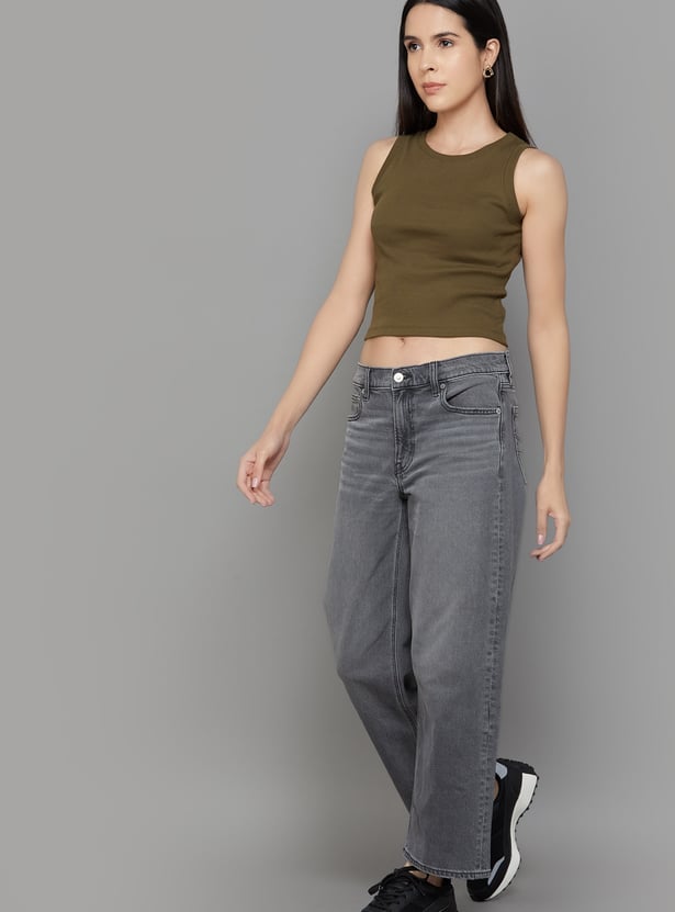 AND Ribbed Crop Top