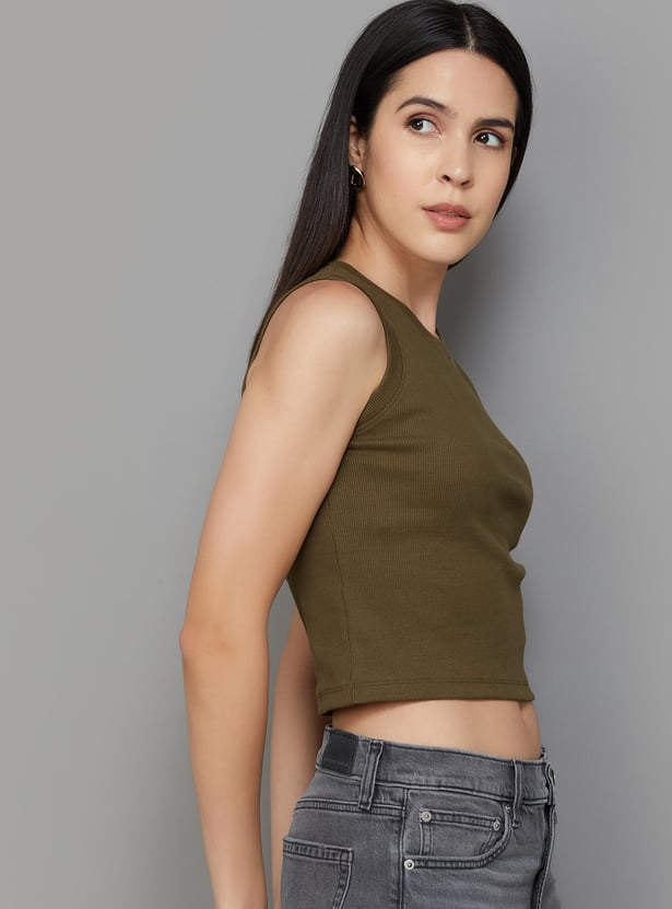 AND Ribbed Crop Top