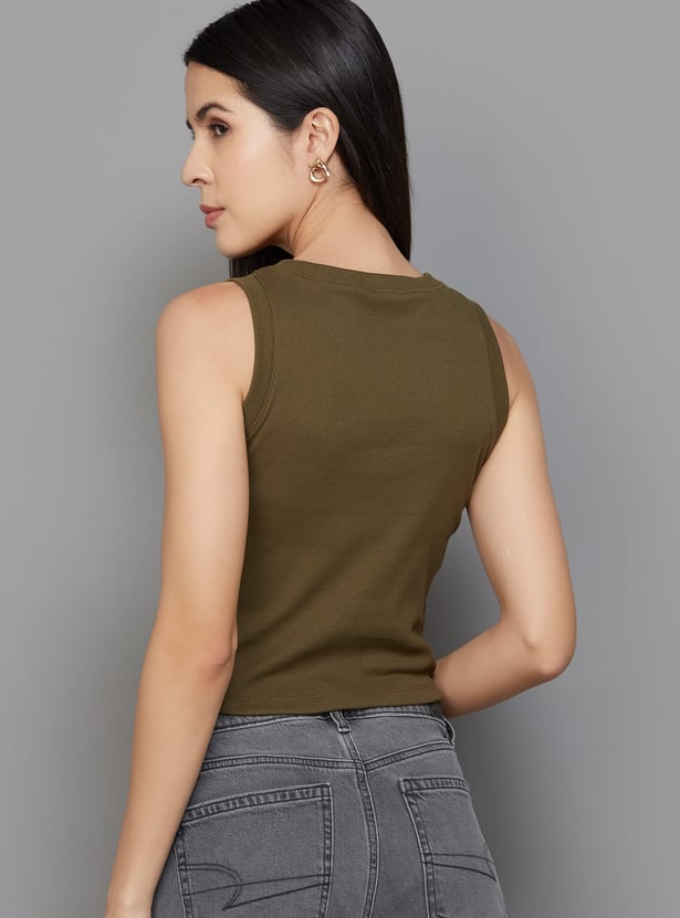 AND Ribbed Crop Top