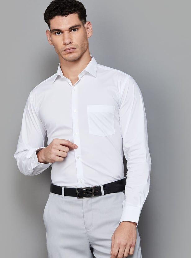 PARK AVENUE Solid Slim Fit Formal Shirt