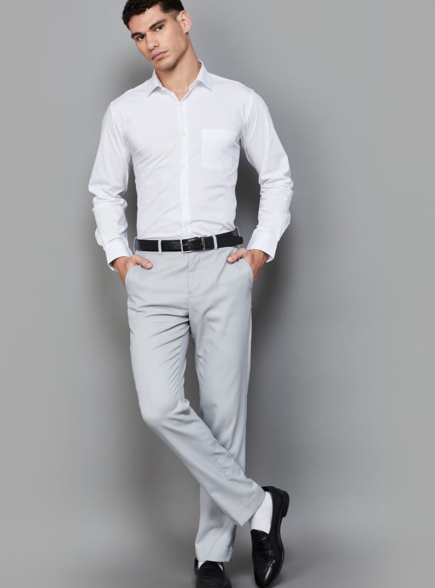 PARK AVENUE Solid Slim Fit Formal Shirt