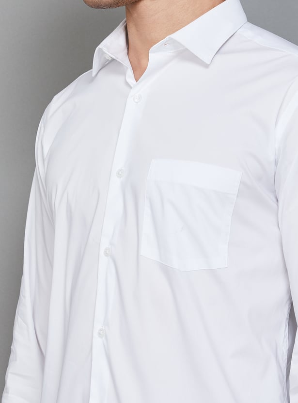 PARK AVENUE Solid Slim Fit Formal Shirt