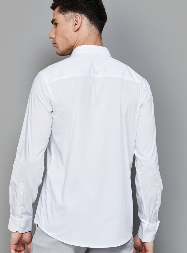 PARK AVENUE Solid Slim Fit Formal Shirt