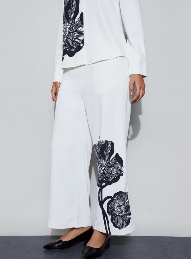 CODE Floral Print Trousers