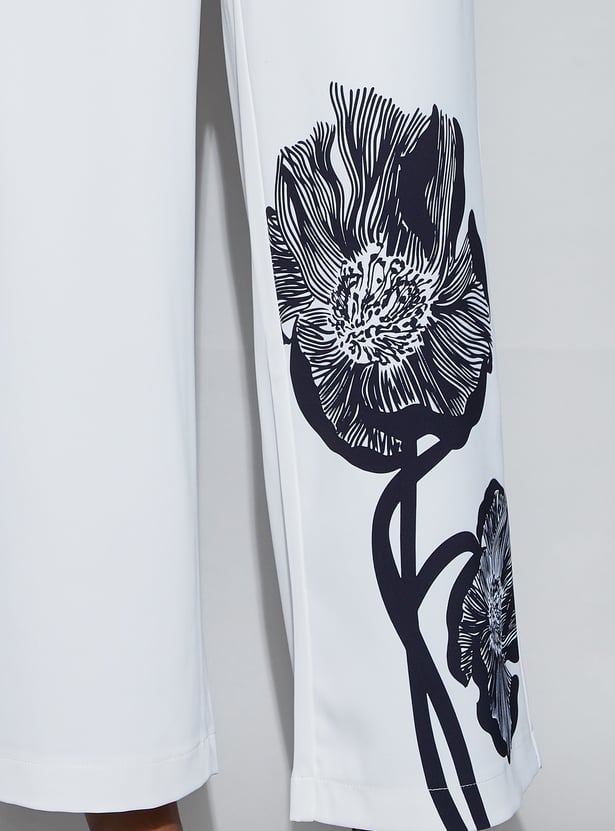 CODE Floral Print Trousers