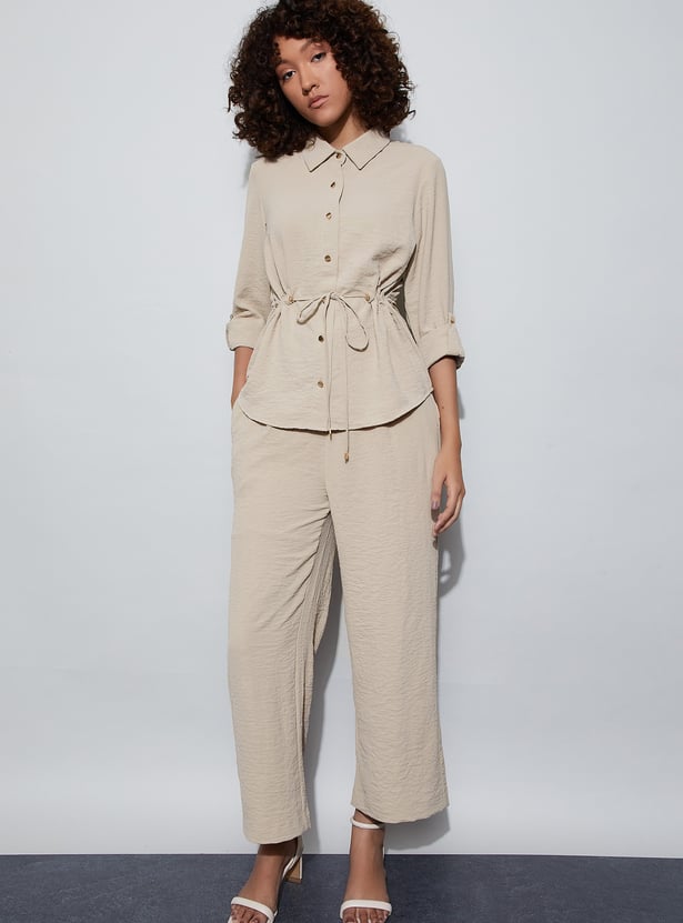 CODE Solid Shirt with Drawstring