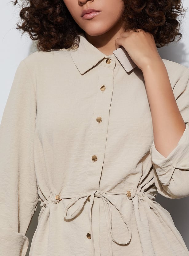 CODE Solid Shirt with Drawstring