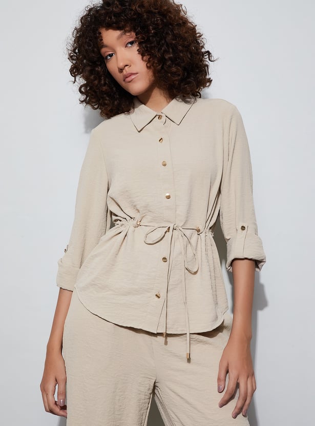 CODE Solid Shirt with Drawstring