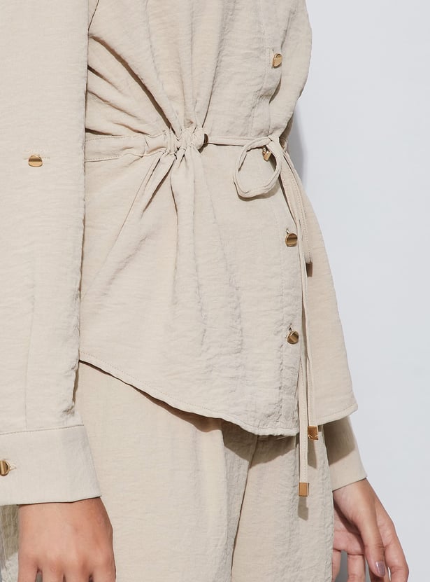 CODE Solid Shirt with Drawstring