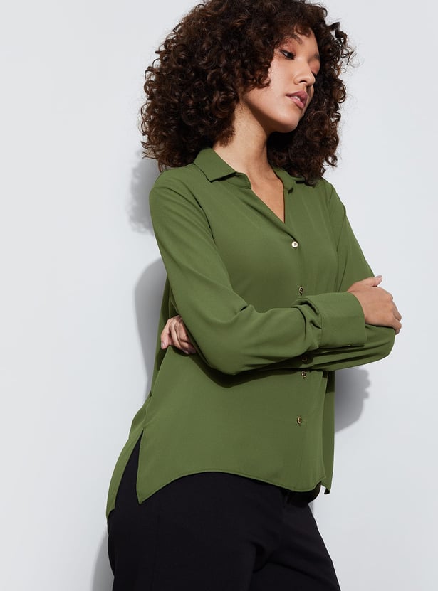 Buy CODE Solid Full Sleeve Shirt from CODE at just INR 1799.0