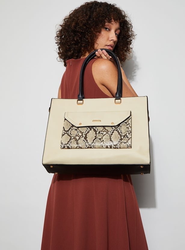 CODE Colourblocked Shoulder Bag