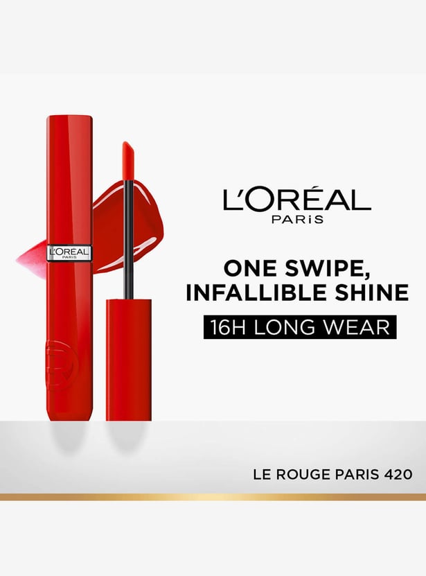 L'OREAL PARIS Infallible Laque Resistance Lacquer-Like Shine - 420 Le Rouge Paris - 4ml