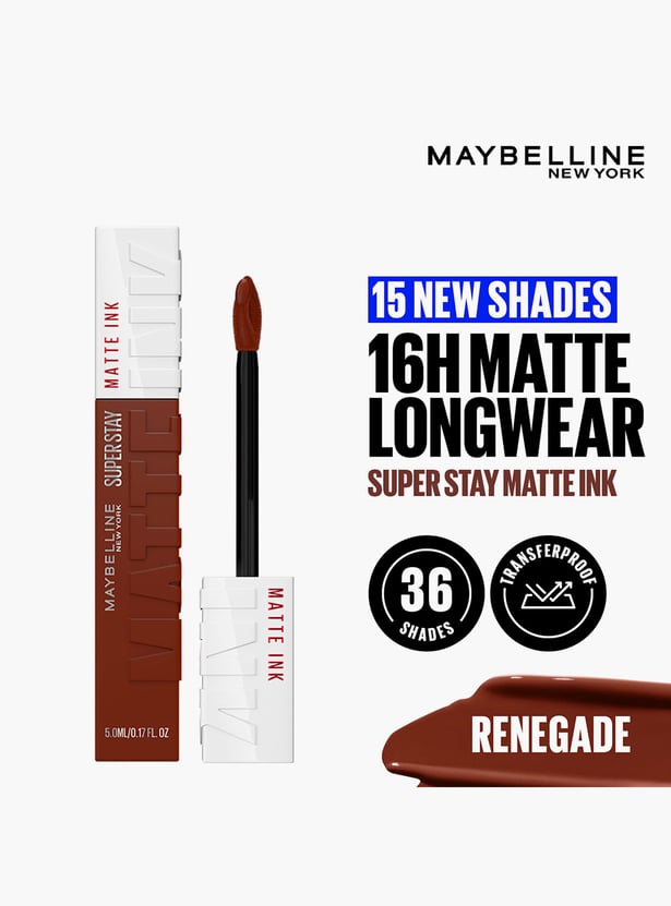 MAYBELLINE NEW YORK Superstay Matte Ink Liquid Lipstick - Renegade - 5ml