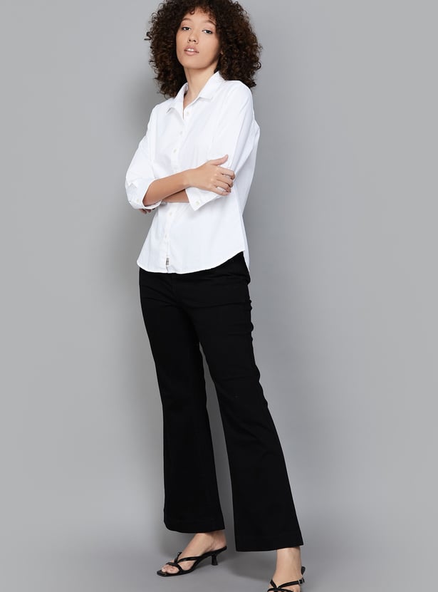 XPOSE Solid Bootcut Jeans