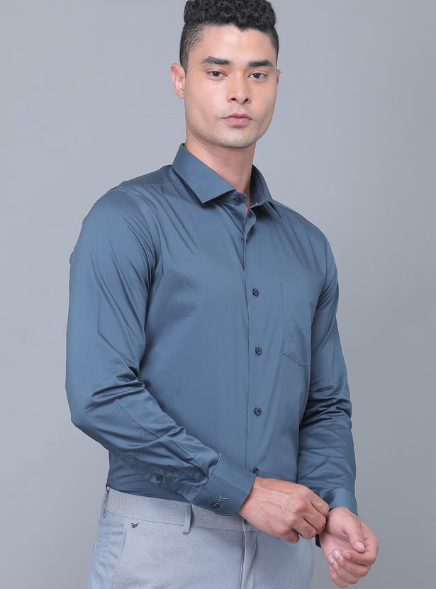 BLACKBERRYS Solid Slim Fit Formal Shirt