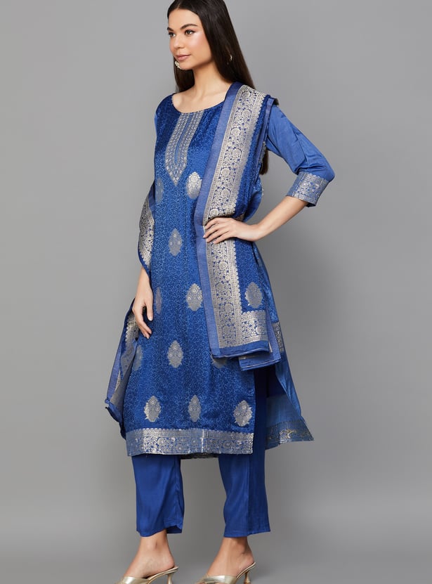 LIBAS Woven Straight Kurta Set