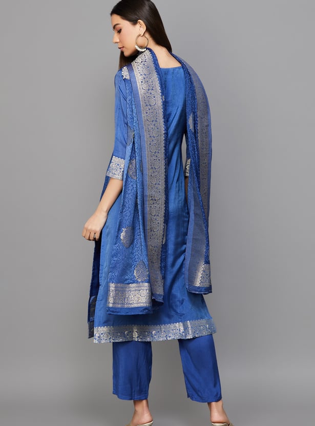 LIBAS Woven Straight Kurta Set