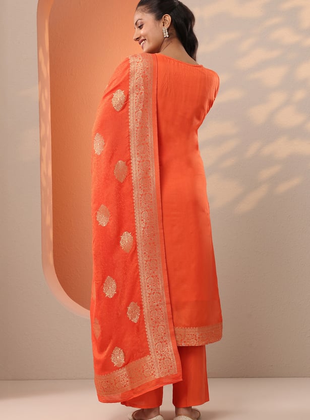 LIBAS Embroidered Straight Kurta Set