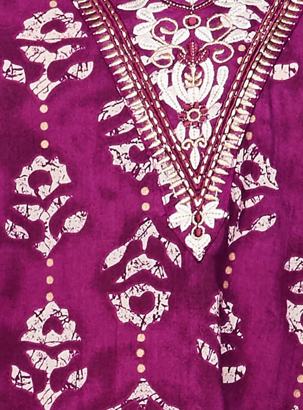 LIBAS Ethnic Motif Print A-line Kurta Set